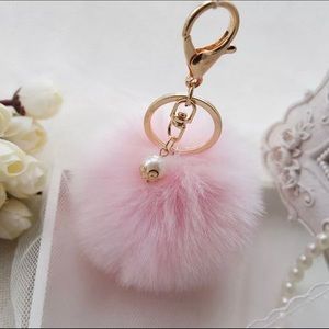 ❤️ Pink Pom Pom ❤️ Purse Charm / Keychain